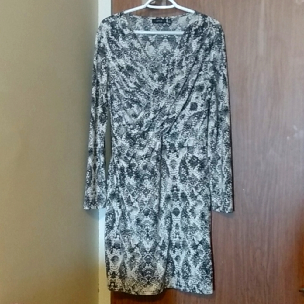 Apt. 9 Long Sleeve Print Wrap Dress